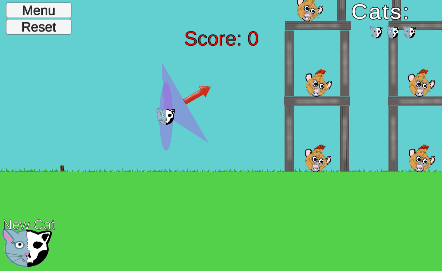 Screenshot of Quangry Cats game