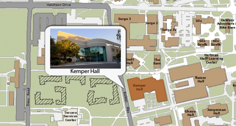 Kemper Hall map