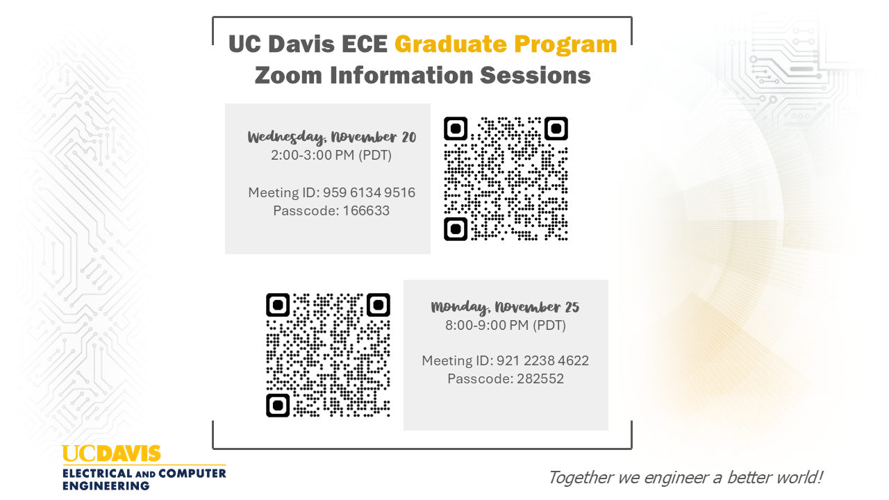 Grad Program Zoom Information Sessions Marketing Flyer