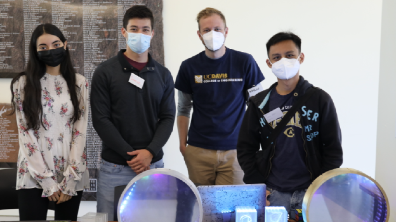 students demonstrating project