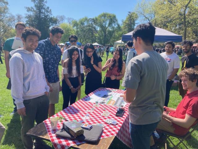 Students at UC Davis outdoor event