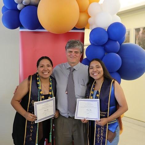 students with the department chair