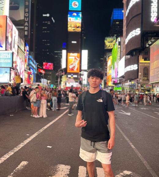 Image of Matthew Wang in Times Square